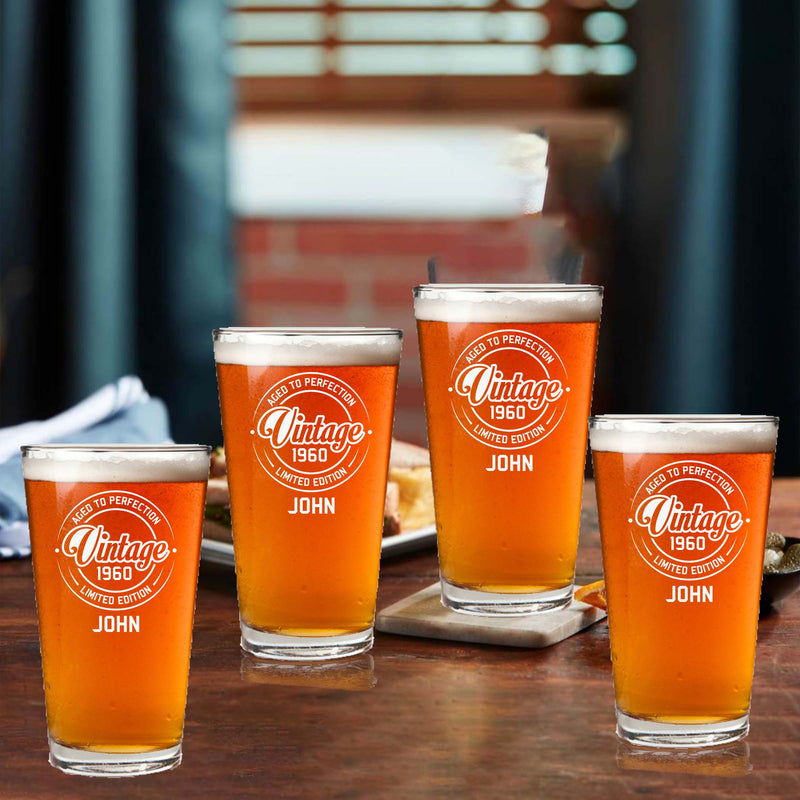 Limited Edition Personalized Beer Glass Set