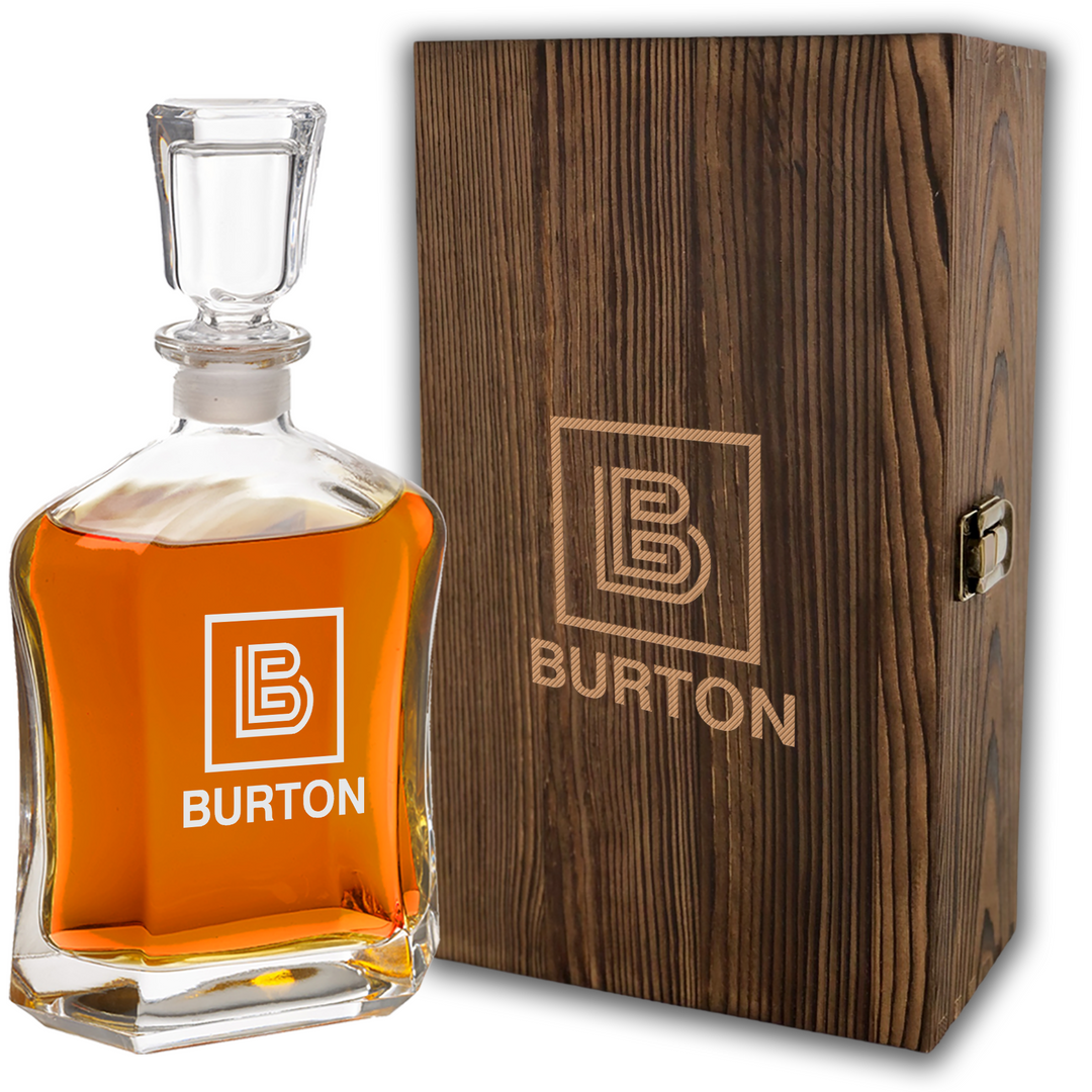 Premium Custom Whiskey Decanter w/ Box