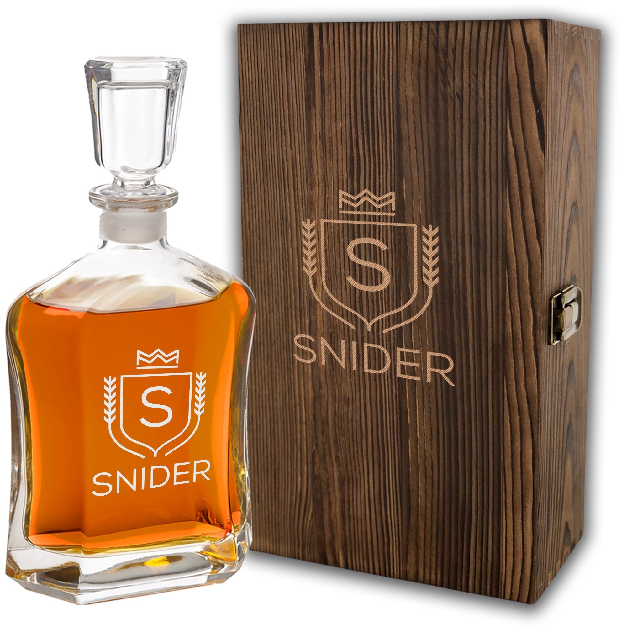 Premium Personalized Whiskey Decanter w/ Box